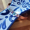 Handmade Copper Turquoise Crystal Spike Cuff