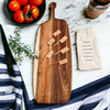 Acacia Serving Board with 6 Bamboo Cheese Markers | 23x8"