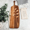 Acacia Serving Board with 6 Bamboo Cheese Markers | 23x8"