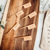 Acacia Serving Board with 6 Bamboo Cheese Markers | 23x8"