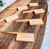 Acacia Serving Board with 6 Bamboo Cheese Markers | 23x8"