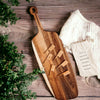 Acacia Serving Board with 6 Bamboo Cheese Markers | 23x8"