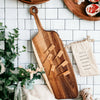 Acacia Serving Board with 6 Bamboo Cheese Markers | 23x8"