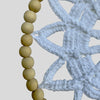 10" Handmade Wood Bead Macrame Dreamcatcher — White