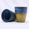 Handcrafted Stoneware Ceramic Mug, Square Design