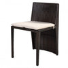 3-Piece Compact Wicker Patio Set with Cushioned Chairs & Glass Table