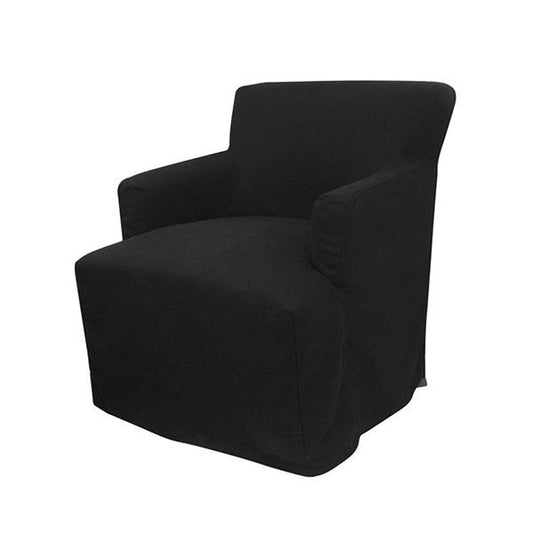 Nantucket Armchair in Black Linen