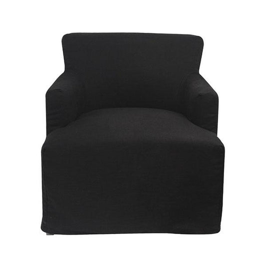 Nantucket Armchair in Black Linen