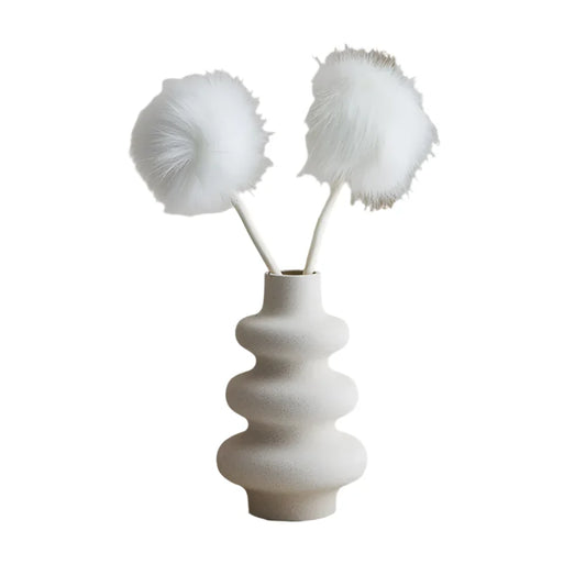 Nordic Style White Ceramic Vase Modern Home Decor-0