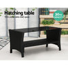 Gardeon 4-Piece Rattan Outdoor Sofa Set with Glass-Top Table