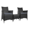 Gardeon 3PC Outdoor Bistro Set Patio Furniture Wicker Setting Chairs