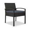 Outdoor Bistro Wicker Chair, Black