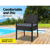 Outdoor Bistro Wicker Chair, Black