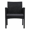 Set of 2 Outdoor Bistro Chairs Patio Furniture Dining Chair Wicker