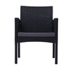 NNEDSZ Set of 2 Outdoor Bistro Chairs Patio Furniture Dining Chair Wicker Garden Cushion Gardeon-1
