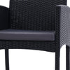 NNEDSZ Set of 2 Outdoor Bistro Chairs Patio Furniture Dining Chair Wicker Garden Cushion Gardeon-2