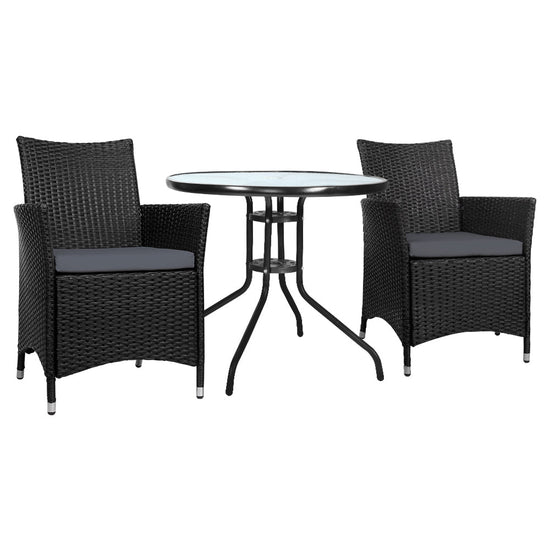 NNEDSZ Outdoor Furniture Dining Chair Table Bistro Set Wicker Patio Setting Tea Coffee Cafe Bar Set-0