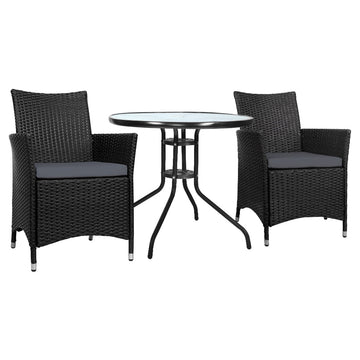 NNEDSZ Outdoor Furniture Dining Chair Table Bistro Set Wicker Patio Setting Tea Coffee Cafe Bar Set-0