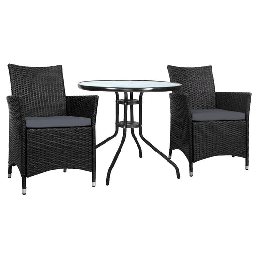 NNEDSZ Outdoor Furniture Dining Chair Table Bistro Set Wicker Patio Setting Tea Coffee Cafe Bar Set-0