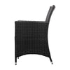 NNEDSZ Outdoor Furniture Dining Chair Table Bistro Set Wicker Patio Setting Tea Coffee Cafe Bar Set-3