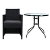 NNEDSZ Patio Furniture Dining Chairs Table Patio Setting Bistro Set Wicker Tea Coffee Cafe Bar Set-2