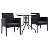 NNEDSZ Outdoor Bistro Chairs Patio Furniture Dining Chair Wicker Garden Cushion Tea Coffee Cafe Bar Set-0