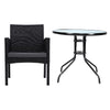 NNEDSZ Outdoor Bistro Chairs Patio Furniture Dining Chair Wicker Garden Cushion Tea Coffee Cafe Bar Set-2