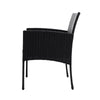 NNEDSZ Outdoor Bistro Chairs Patio Furniture Dining Chair Wicker Garden Cushion Tea Coffee Cafe Bar Set-3