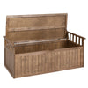 Wooden Outdoor Storage Bench 128.5cm — Garden Chest Box Seat