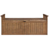 Wooden Outdoor Storage Bench 128.5cm — Garden Chest Box Seat