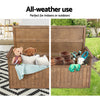 Wooden Outdoor Storage Bench 128.5cm — Garden Chest Box Seat