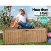 Wooden Outdoor Storage Bench 128.5cm — Garden Chest Box Seat