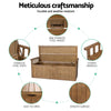 Wooden Outdoor Storage Bench 128.5cm — Garden Chest Box Seat