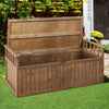 Wooden Outdoor Storage Bench 128.5cm — Garden Chest Box Seat