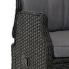Wicker Outdoor Recliner Chair with Ottoman