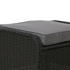 Wicker Outdoor Recliner Chair with Ottoman