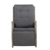Wicker Recliner Sun Lounger, Adjustable Outdoor Lounge Chair