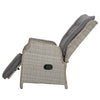 Wicker Recliner Sun Lounger, Adjustable Outdoor Lounge Chair