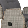 Wicker Recliner Sun Lounger, Adjustable Outdoor Lounge Chair