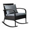Outdoor Wicker Rocking Chair with Cushions for Patio & Garden