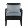 Outdoor Wicker Rocking Chair with Cushions for Patio & Garden