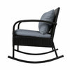 Outdoor Wicker Rocking Chair with Cushions for Patio & Garden