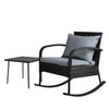 Wicker Rocking Chair & Table Set, Outdoor Patio Furniture