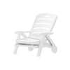 Folding Sun Lounger Chaise Recliner Chair with Wheels