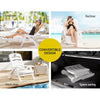 Folding Sun Lounger Chaise Recliner Chair with Wheels