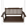 Wooden Porch Swing Chair with Chain, 2-Seater Garden Bench