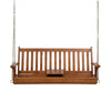 Outdoor Porch Swing Chair, 2-Seat Wooden Bench with Cup Holder
