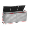Outdoor Storage Box Bench Seat, 390L Weather-Resistant
