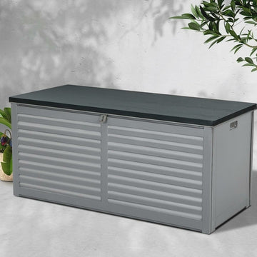 490L Outdoor Storage Box, Lockable Weatherproof Garden Container