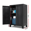 Outdoor Storage Cabinet 92cm, Lockable Cupboard with Pegboard